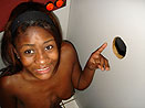 Ebony Girl Adria in the Glory Hole booth